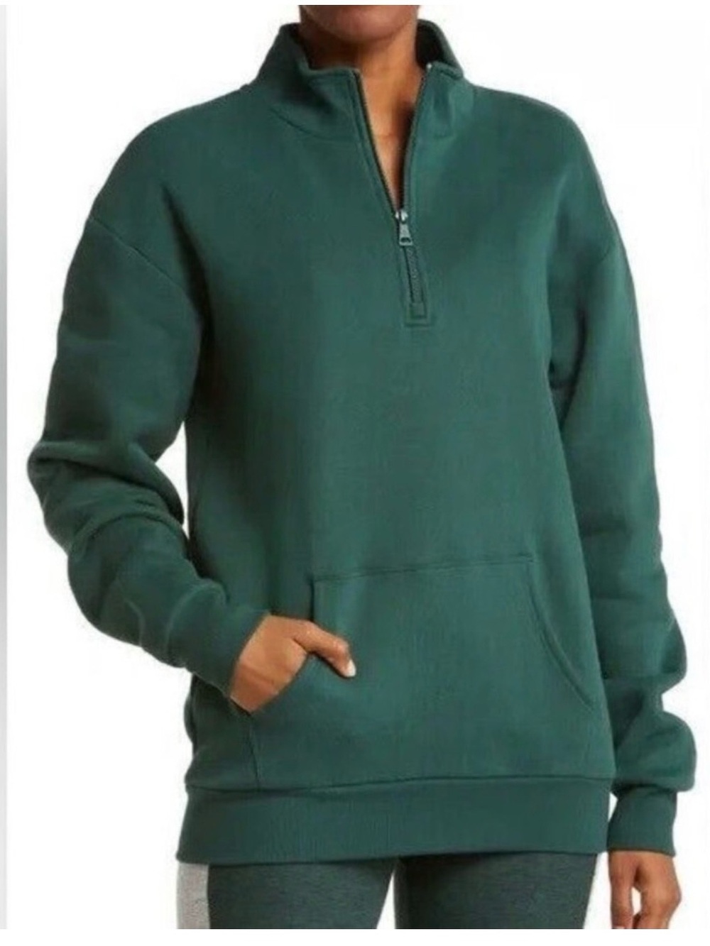 Beyond Yoga Forest Green Half-Zip Sweatshirt